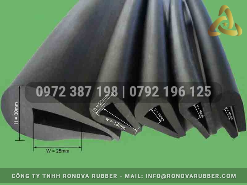 Ron cao su chữ U khe rãnh 5mm phổ biến ở Gia Lai tại Cao Su Ronova